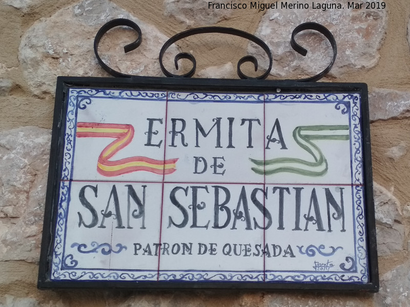 Ermita de San Sebastin - Ermita de San Sebastin. Placa
