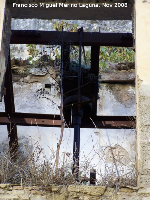 Molino del Carmen - Molino del Carmen. Maquinaria del piso de arriba