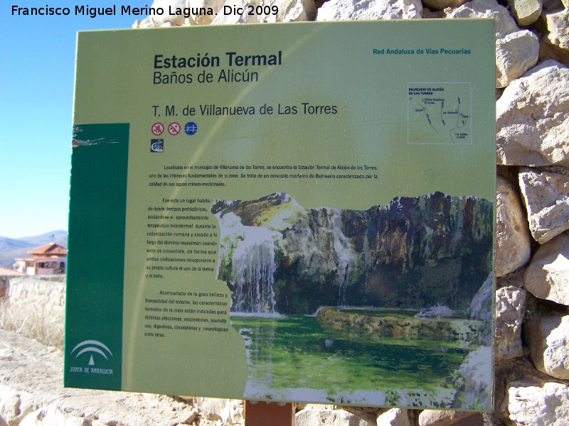 Balneario de Alicn de las Torres - Balneario de Alicn de las Torres. Cartel