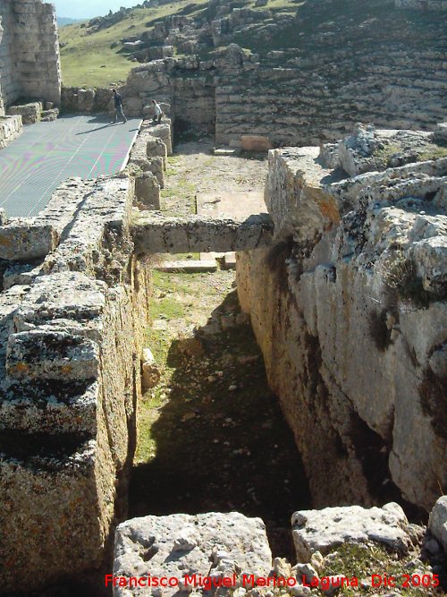 Yacimiento arqueolgico Ronda la Vieja - Yacimiento arqueolgico Ronda la Vieja. Acceso al gradero