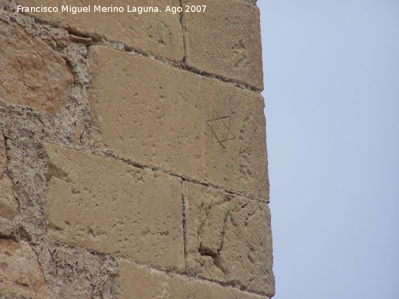 Castillo de Lorca. Torre Alfonsina - Castillo de Lorca. Torre Alfonsina. Marca de cantero de la Estrella de David