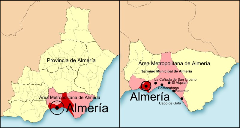 Almera - Almera. Mapa municipal