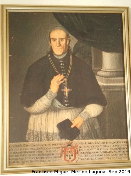 Palacio del Obispado - Palacio del Obispado. Cuadro de Diego Melo de Portugal. Ermita de San Sebastin