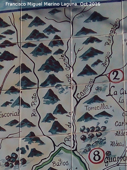 Historia de Baos de la Encina - Historia de Baos de la Encina. Mapa de Bernardo Jurado. Casa de Postas - Villanueva de la Reina