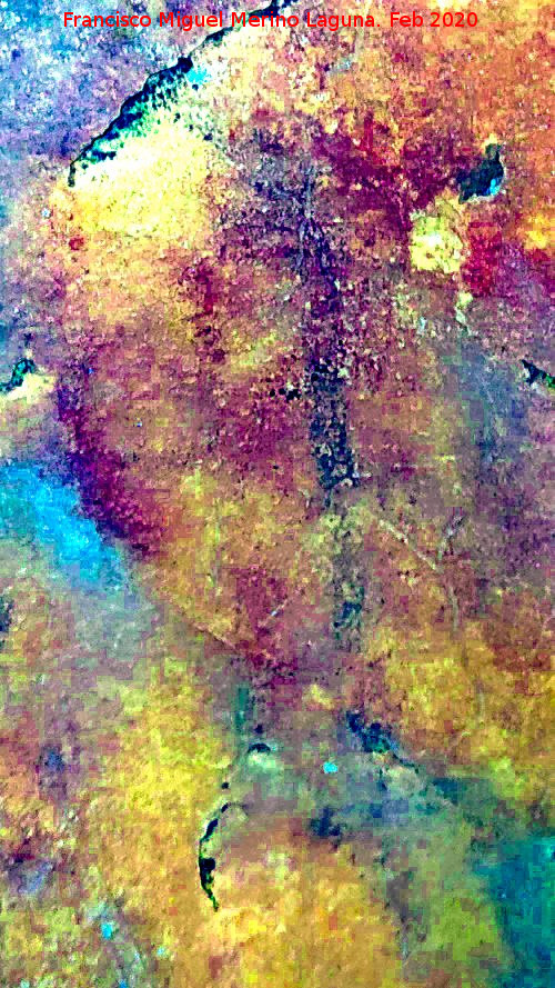 Pinturas rupestres de Cuatro Picos I - Pinturas rupestres de Cuatro Picos I. Tratada con Dstretch