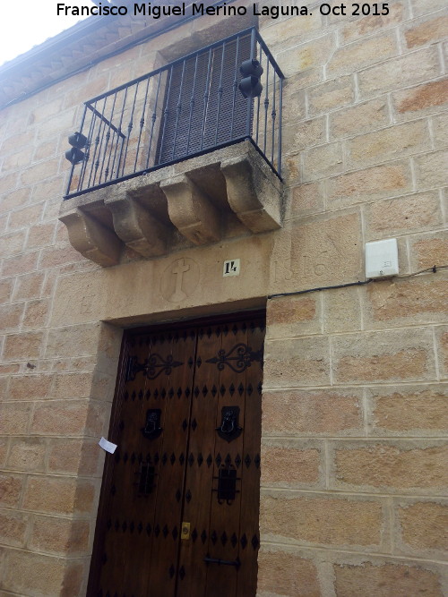 Casa de la Calle Santa Mara n 14 - Casa de la Calle Santa Mara n 14. Puerta y balcn