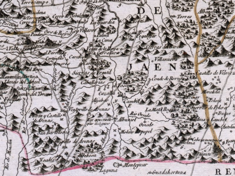 Historia de Cambil - Historia de Cambil. Mapa 1787