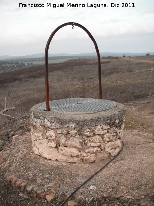 Cstulo. Castellum aquae del Cerro del Cortijo del Guarda - Cstulo. Castellum aquae del Cerro del Cortijo del Guarda. Pozo sobre uno de los aljibes