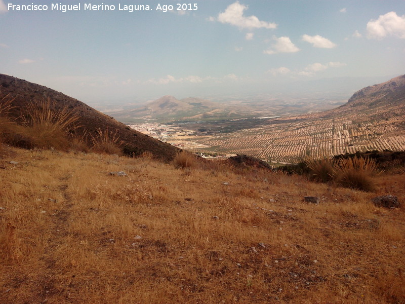 Cerro Alto de la Serrezuela - Cerro Alto de la Serrezuela. Vistas hacia Jdar desde la ladera sureste