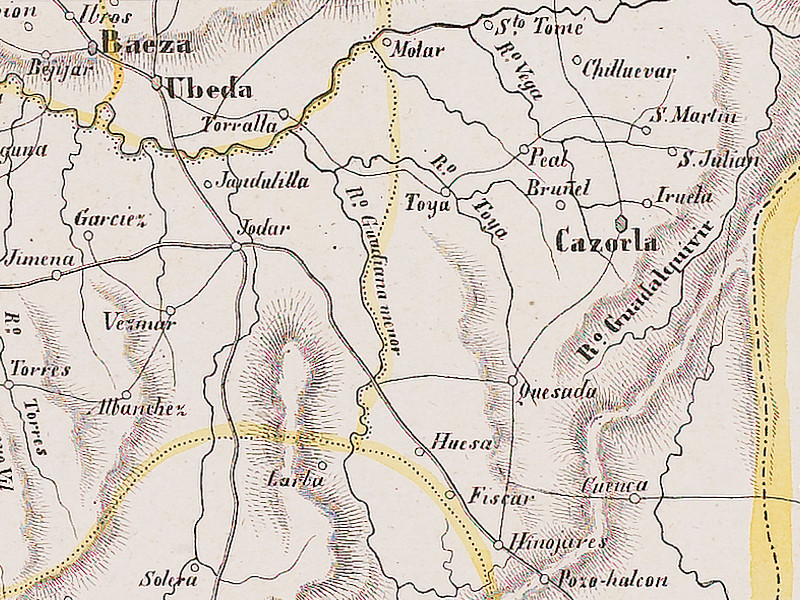 Ro Guadalquivir - Ro Guadalquivir. Mapa 1850