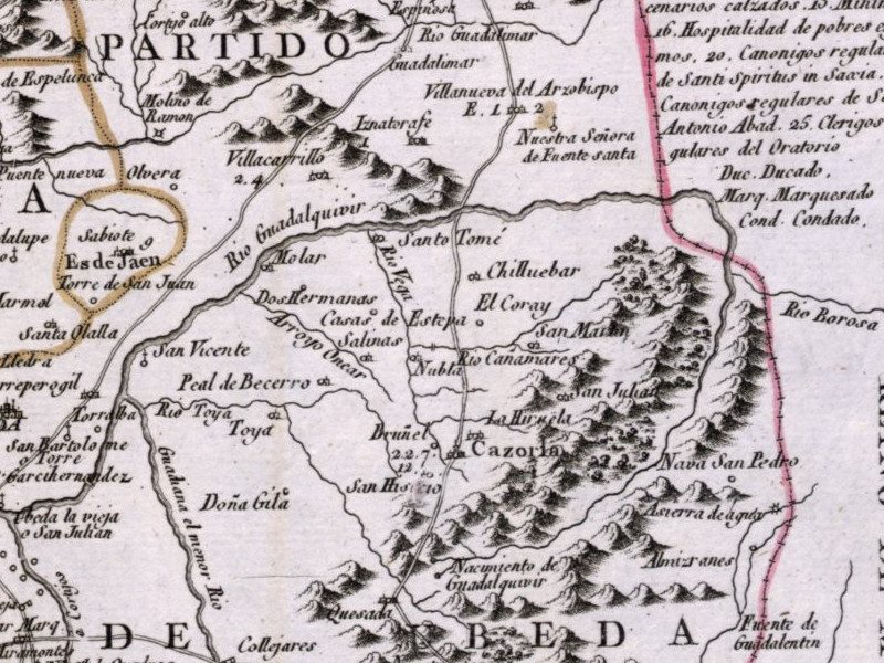 Ro Guadalquivir - Ro Guadalquivir. Mapa 1787
