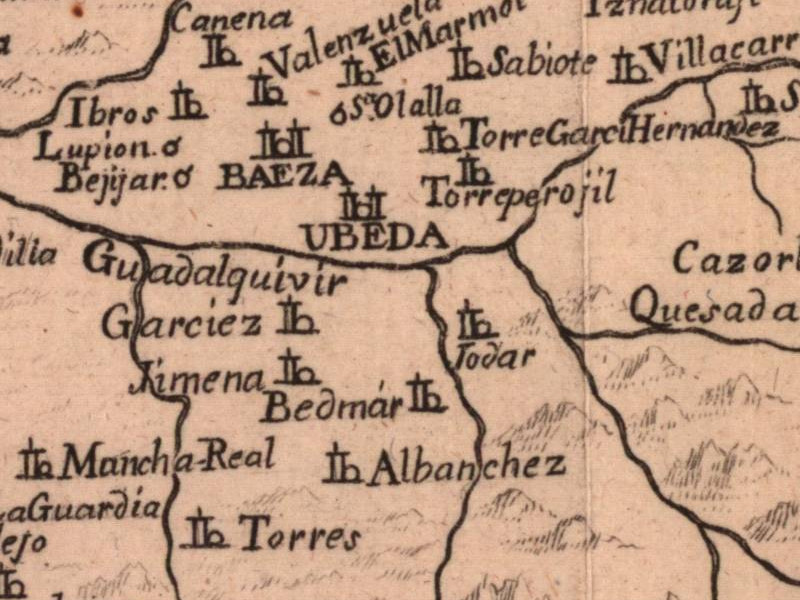 Ro Guadalquivir - Ro Guadalquivir. Mapa 1788