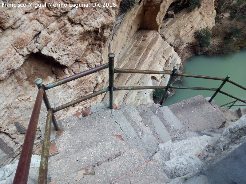 Caminito del Rey - Caminito del Rey. Tramo del Gaitanejo. Escaleras