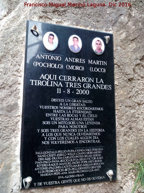 Caminito del Rey - Caminito del Rey. Placa