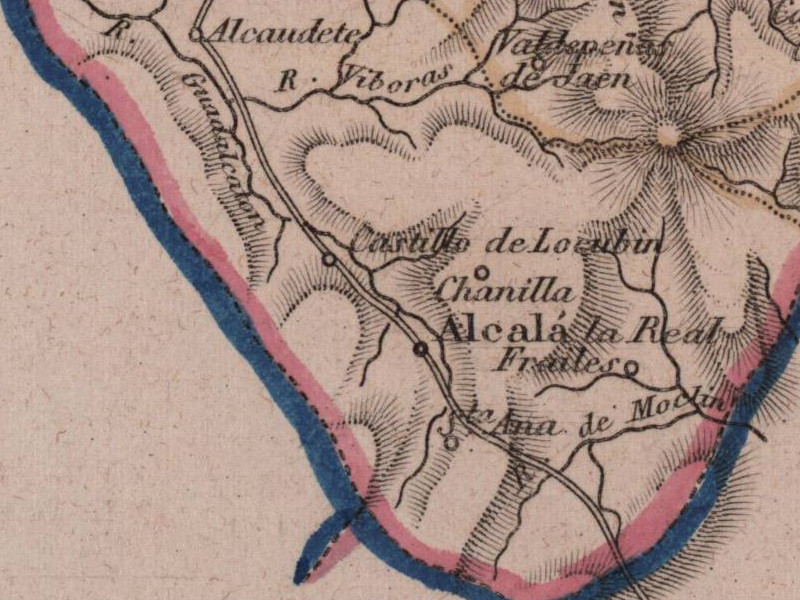 Historia de Frailes - Historia de Frailes. Mapa 1862