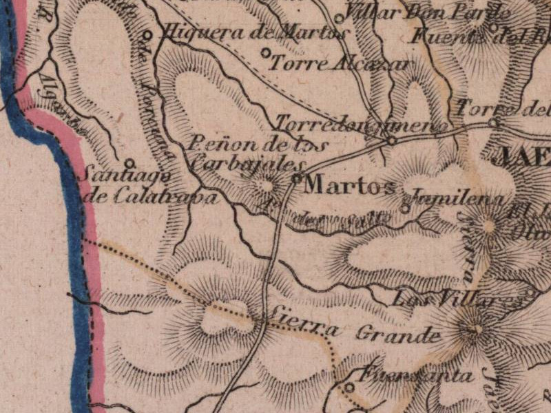 Historia de Fuensanta de Martos - Historia de Fuensanta de Martos. Mapa 1862