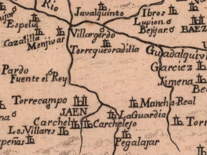 Historia de Fuerte del Rey - Historia de Fuerte del Rey. Mapa 1788