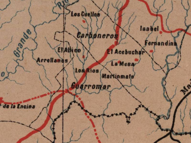 Historia de Guarromn - Historia de Guarromn. Mapa 1885
