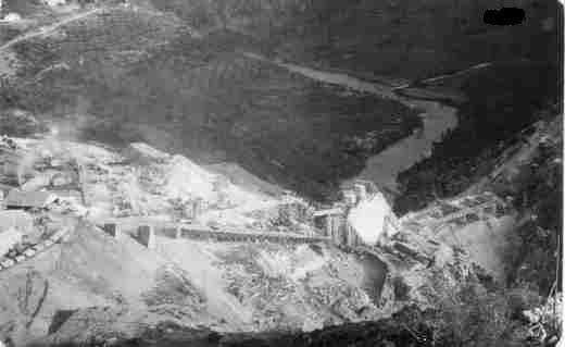 Pantano del Tranco - Pantano del Tranco. Foto antigua. Construccin de la Presa