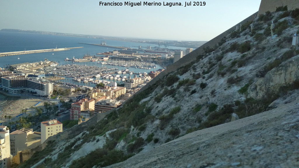 Murallas de Alicante - Murallas de Alicante. Desde el Castillo de Santa Brbara