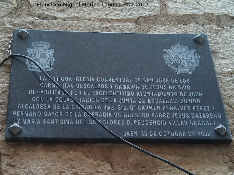 Camarn de Jess - Camarn de Jess. Placa