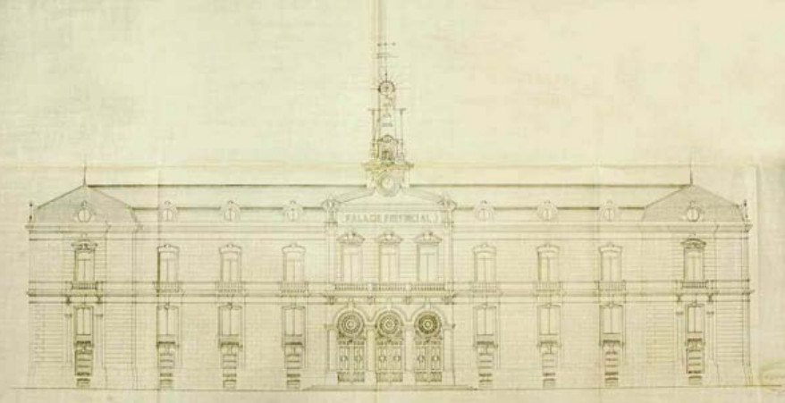 Palacio de la Diputacin - Palacio de la Diputacin. Proyecto de fachada para el Palacio Provincial. Justino Flrez, 1885. Archivo de la Diputacin de Jan.