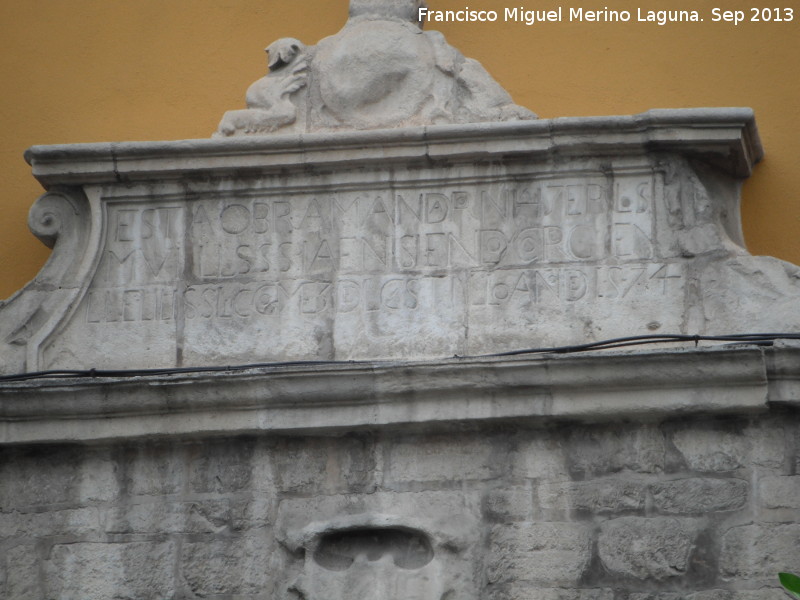 Fuente del Arrabalejo - Fuente del Arrabalejo. Inscripcin