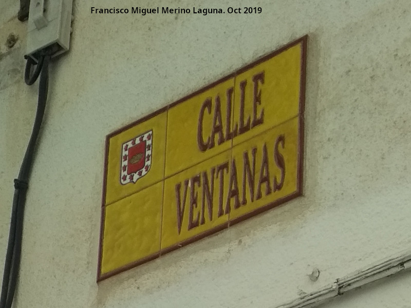 Calle Ventanas - Calle Ventanas. Placa