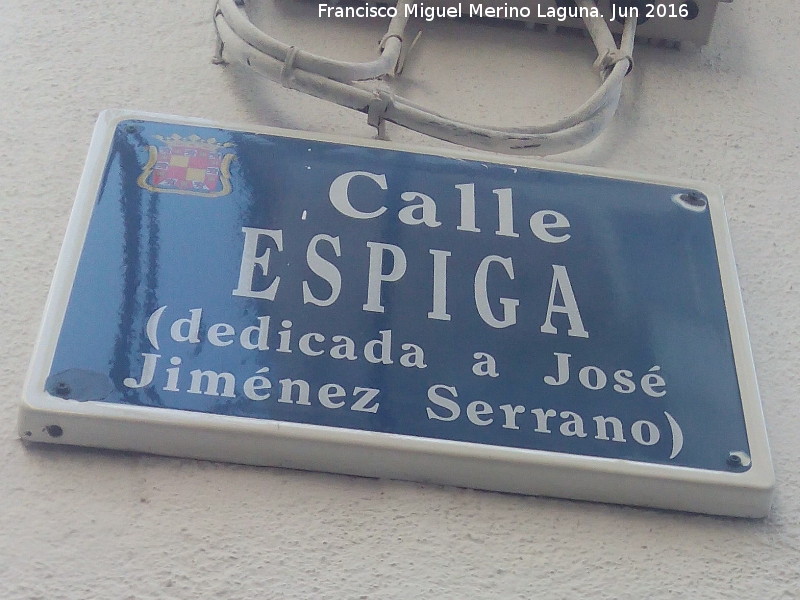 Calle Espiga - Calle Espiga. Placa