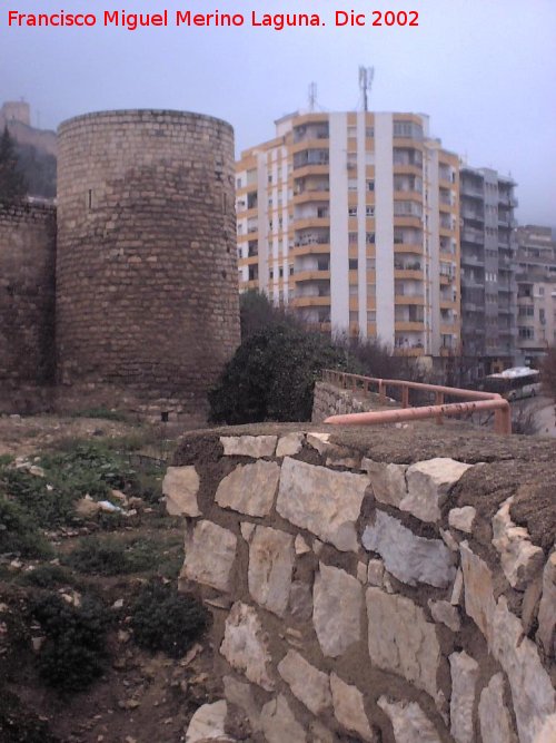 Muralla de Jan. Torren D - Muralla de Jan. Torren D. Vista del Torren cilndrico desde la azotea del Torren D