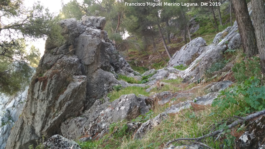 Cerro de Santa Catalina - Cerro de Santa Catalina. Formaciones rocosas de la ladera norte