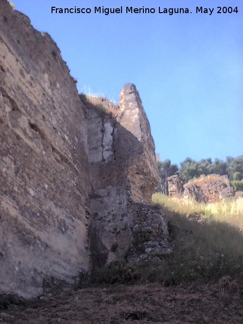 Muralla de Jan. Torren Norte VII - Muralla de Jan. Torren Norte VII. Le falta una hilera de tapial