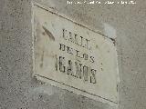 Calle de los Caos. Placa antigua