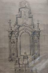 Hospital de San Juan De Dios. Boceto del retablo tras el incendio