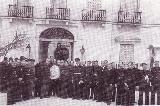 Santo Rostro. 1945. El Pardo. Autoridades provinciales despus de hacerse cargo del Santo Rostro, encontrado y recuperado en tierras francesas