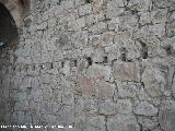 Castillo Nuevo de Santa Catalina. Torre de la Capilla. Huecos de haber habido construcciones adosadas a la muralla