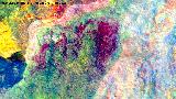 Pinturas rupestres de la Cueva de Ro Fro. Tratada con Dstretch