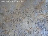 Cueva de la Graja. Graffiti de 1966