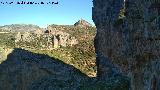 Poblado del cobre de la Cerradura. Vistas del Canjorro desde las paredes rocosas bajo el poblado del cobre