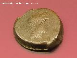 C�stulo. Unidad de C�stulo. Anverso: Cabeza masculina apol�nea. Museo Provincial de Ja�n