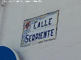 Calle Serpiente. Placa