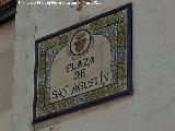 Plaza de San Agustn. Placa