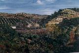 Puente de La Lanzada. Cuadro de Pedro Merino Megas