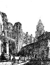 Catedral de Mlaga. Dibujo de F. J. Parcerisa 1850