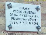 Cementerio de Torreperogil. Horario
