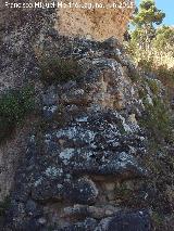 Muralla ibero romana del Cerro de Santa Catalina. Base de torren ibero romano