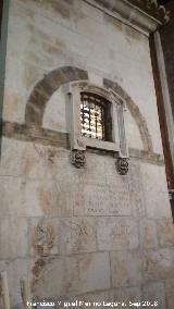 Baslica de San Ildefonso. Casa de la Virgen. Ventana de la Capilla de la Virgen 1680