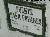 Fuente Ca Povares. Placa y aos