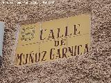 Calle Mu�oz Garnica. Placa