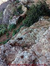 Abrigo del Carnero. Hueco de poste